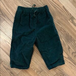 Hanna Andersson Forest Green Corduroy Kids Pants